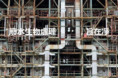 “廢水生物處理，旨在凈化水源，守護(hù)碧水藍(lán)天”